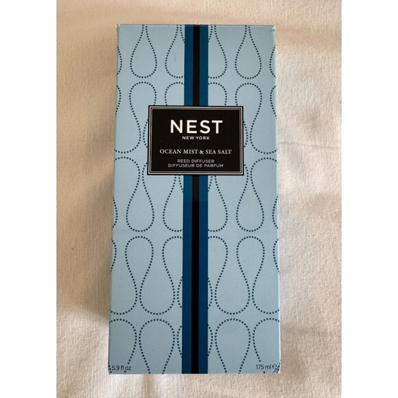 NIB Nest New York Rattan Glass Ocean Mist & Sea Salt Air Freshener Reed Diffuser - Picture 2 of 12